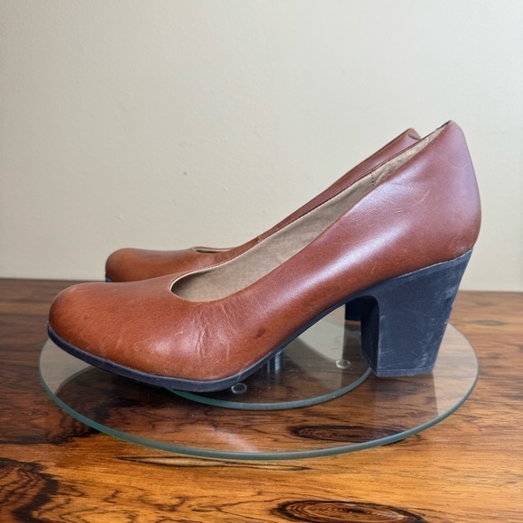 Sofft Shoes Nasia Brown Leather Workwear Comfort Pumps X142 - Picture 3 of 16